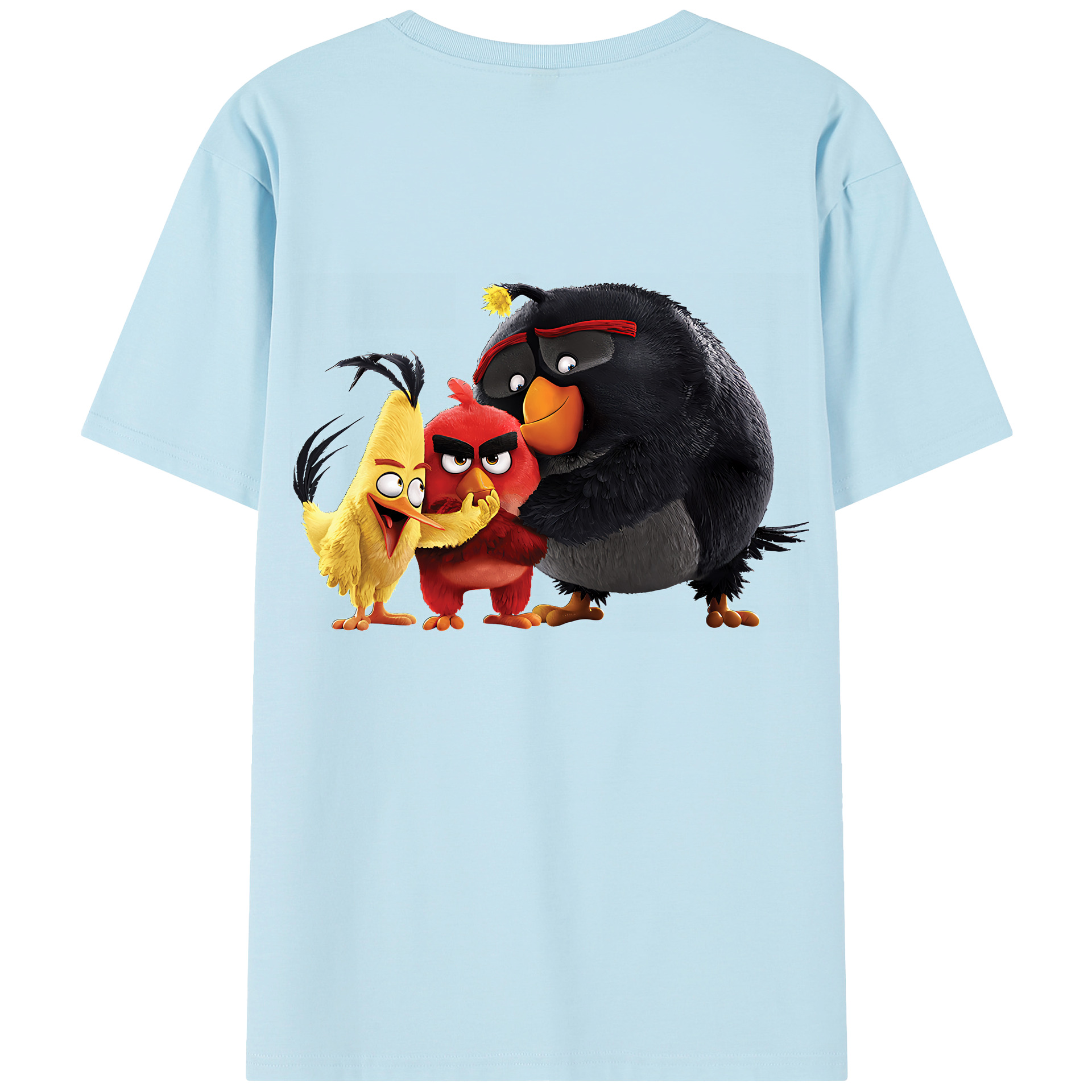 （画像用） Angry Birds アングリーバード 綿100％半袖Tシャツ（背面プリント）